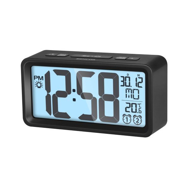 Zegar cyfrowy z budzikiem i termometrem podświetlany LCD Sencor SDC 2800B